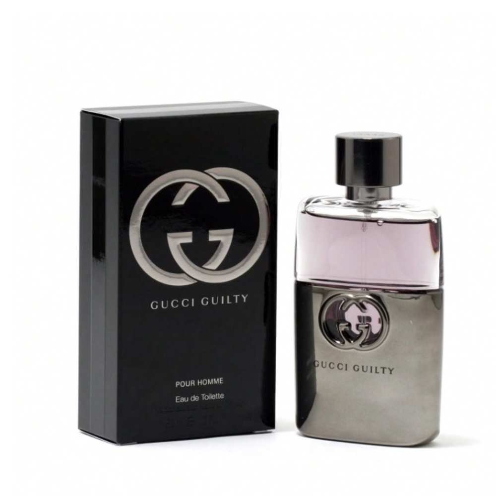 Gucci Guilty Pour Homme Silver and Black Bottle
